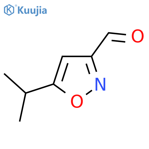 5-(propan-2-yl)-1,2-oxazole-3-carbaldehyde structure