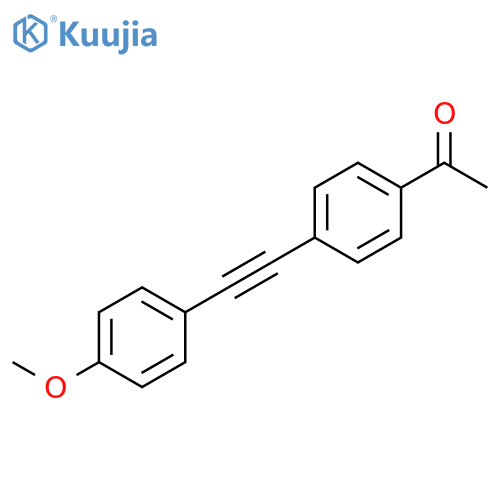 Ethanone, 1-[4-[(4-methoxyphenyl)ethynyl]phenyl]- structure