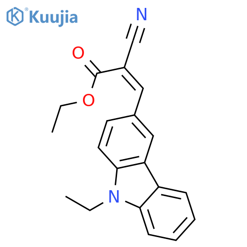 Ethyl (2Z)-2-cyano-3-(9-ethyl-9H-carbazol-3-yl)prop-2-enoate structure