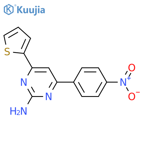 4-(4-nitrophenyl)-6-(thiophen-2-yl)pyrimidin-2-amine structure