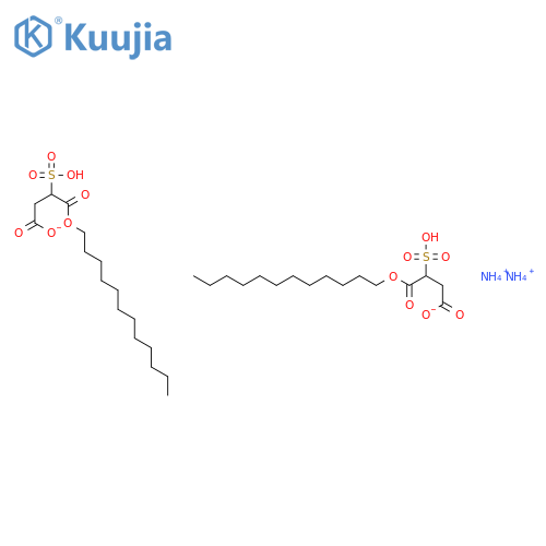 Butanedioic acid,2-sulfo-, 1-dodecyl ester, ammonium salt (1:2) structure