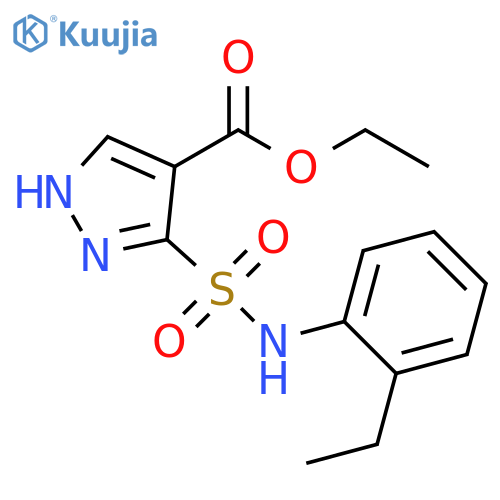 ethyl 5-[(2-ethylphenyl)sulfamoyl]-1H-pyrazole-4-carboxylate structure