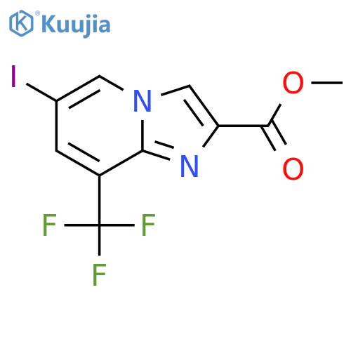 6-Iodo-8-trifluoromethyl-imidazo1,2-apyridine-2-carboxylic acid methyl ester structure