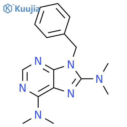 9H-Purine-6,8-diamine, N,N,N',N'-tetramethyl-9-(phenylmethyl)- structure