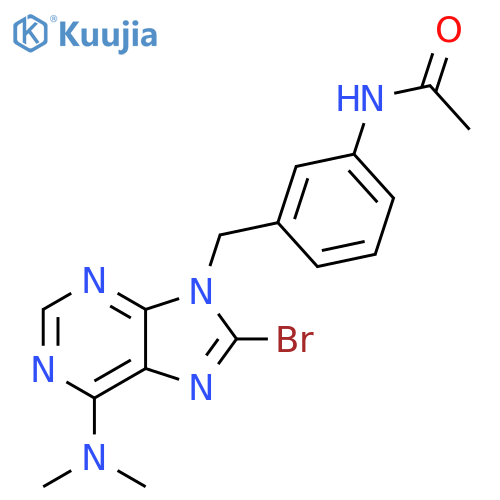 Acetamide,N-[3-[[8-bromo-6-(dimethylamino)-9H-purin-9-yl]methyl]phenyl]- structure