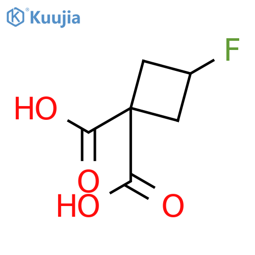 3-fluorocyclobutane-1,1-dicarboxylic acid structure