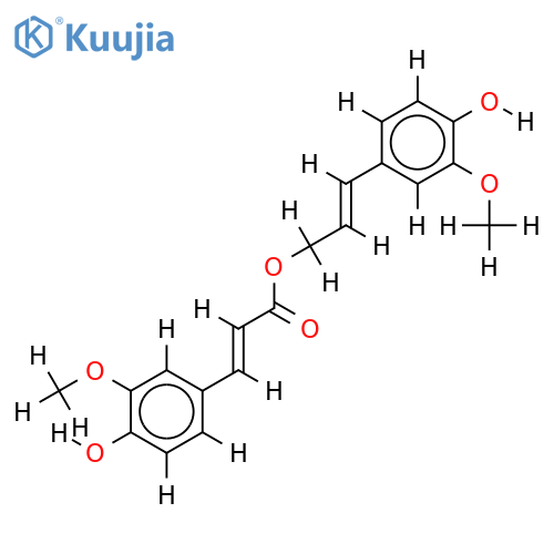 (E)-3-(4-hydroxy-3-methoxy-phenyl)-propenyl acid (E)-3-(4-hydroxy-3-methoxy-phenyl)-propenyl ester structure