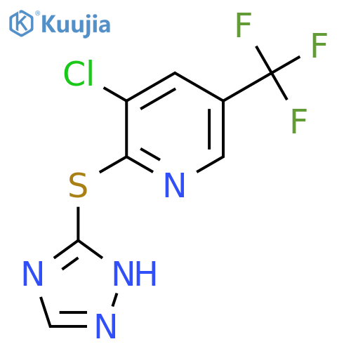 3-chloro-2-(1H-1,2,4-triazol-3-ylsulfanyl)-5-(trifluoromethyl)pyridine structure