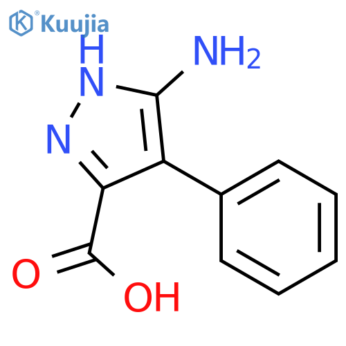 5-Amino-4-phenyl-1H-pyrazole-3-carboxylic acid structure