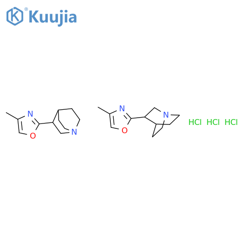 1-Azabicyclo[2.2.2]octane, 3-(4-methyl-2-oxazolyl)-, hydrochloride (2:3) structure