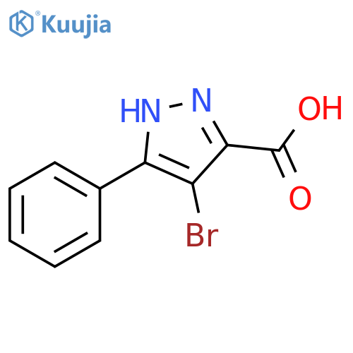 4-bromo-3-phenyl-1H-pyrazole-5-carboxylic acid structure
