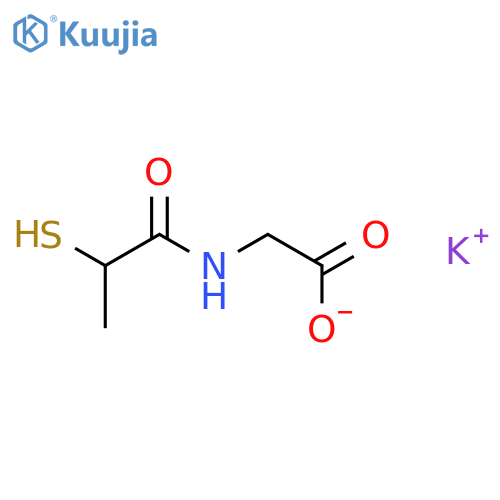 Glycine,N-(2-mercapto-1-oxopropyl)-, potassium salt (1:1) structure