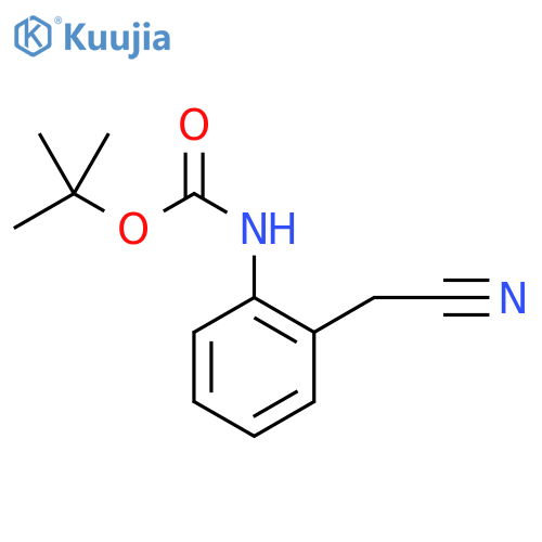tert-butyl N-2-(cyanomethyl)phenylcarbamate structure