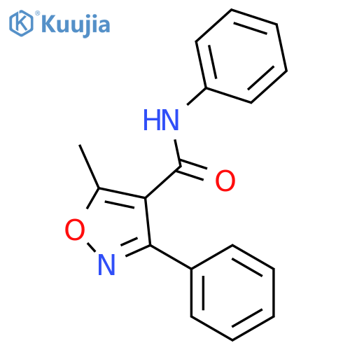 5-methyl-N,3-diphenyl-1,2-oxazole-4-carboxamide structure
