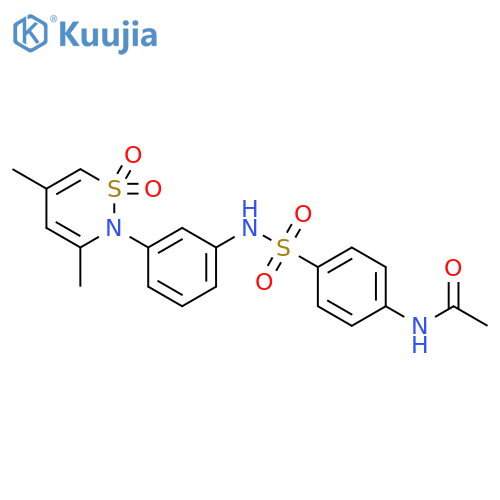 Acetamide,N-[4-[[[3-(3,5-dimethyl-1,1-dioxido-2H-1,2-thiazin-2-yl)phenyl]amino]sulfonyl]phenyl]- structure