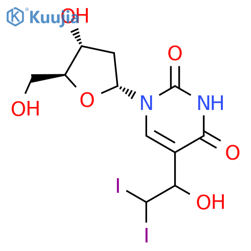 Uridine,2'-deoxy-5-(1-hydroxy-2,2-diiodoethyl)-, (S)- (9CI) structure