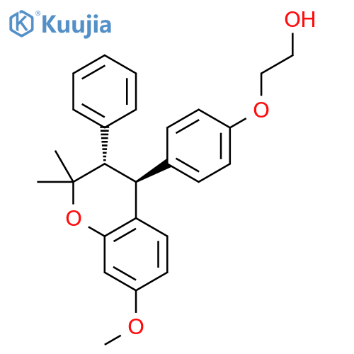 Ethanol,2-[4-(3,4-dihydro-7-methoxy-2,2-dimethyl-3-phenyl-2H-1-benzopyran-4-yl)phenoxy]-,trans- (9CI) structure
