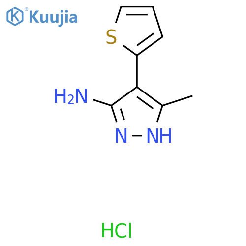 5-Methyl-4-(thiophen-2-yl)-1H-pyrazol-3-amine Hydrochloride structure