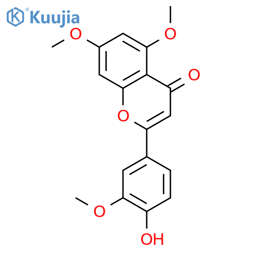 4H-1-Benzopyran-4-one,2-(4-hydroxy-3-methoxyphenyl)-5,7-dimethoxy- structure