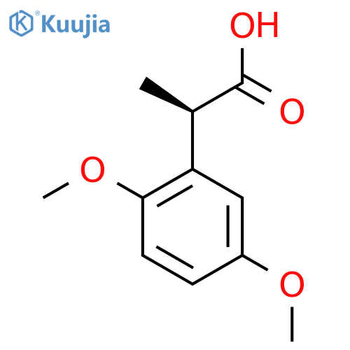 (2R)-2-(2,5-dimethoxyphenyl)propanoic acid structure