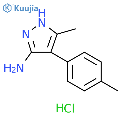 3-Methyl-4-(4-methylphenyl)-1H-pyrazol-5-amine hydrochloride structure