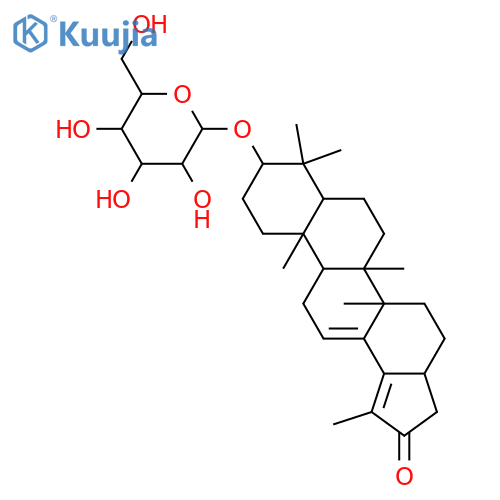 3-Hydroxy-28,29,30-trinor-12,18-lupadien-21-one; (3β,17β)-form, 3-O-β-D-Glucopyranoside structure