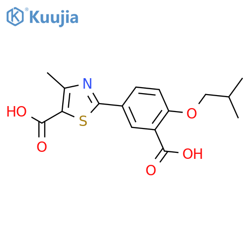 2-3-Carboxy-4-(2-methylpropoxy)phenyl-4-methyl-5-thiazolecarboxylic Acid structure