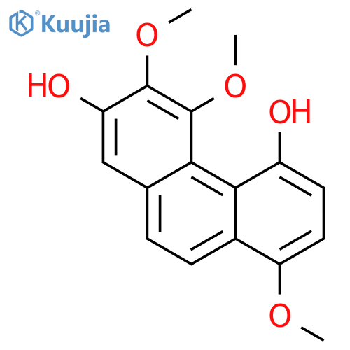 3,4,8-trimethoxyphenanthrene-2,5-diol structure