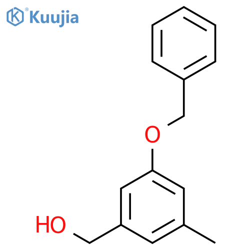 Benzenemethanol, 3-methyl-5-(phenylmethoxy)- structure