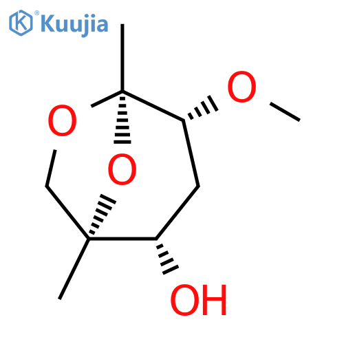 b-ribo-2-Heptulopyranose,2,7-anhydro-1,4-dideoxy-6-C-methyl-3-O-methyl- (9CI) structure