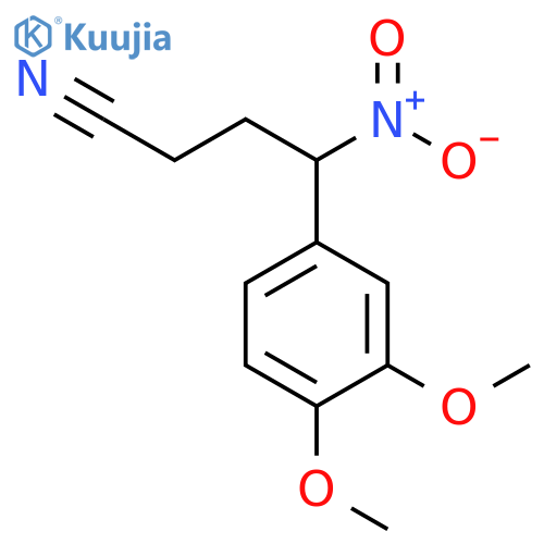3,4-Dimethoxy-γ-nitrobenzenebutanenitrile structure
