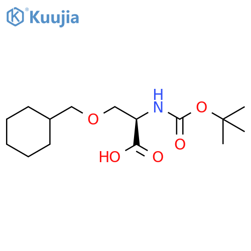 (2R)-2-(tert-butoxycarbonylamino)-3-(cyclohexylmethoxy)propanoic acid structure