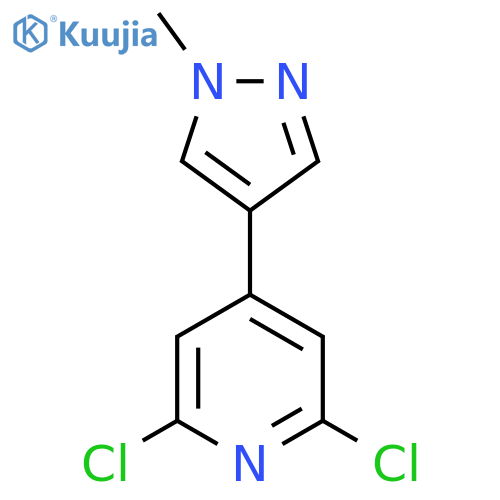 2,6-Dichloro-4-(1-methyl-1H-pyrazol-4-yl)pyridine structure