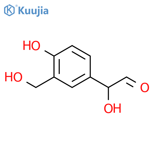 2-hydroxy-2-(4-hydroxy-3-(hydroxymethyl)phenyl)acetaldehyde structure