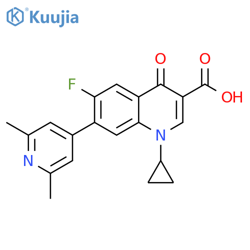 3-Quinolinecarboxylicacid, 1-cyclopropyl-7-(2,6-dimethyl-4-pyridinyl)-6-fluoro-1,4-dihydro-4-oxo- structure