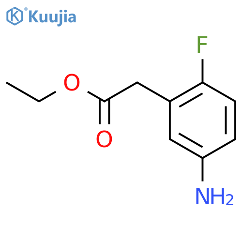 5-Amino-2-fluoro-benzeneacetic acid ethyl ester HCl structure
