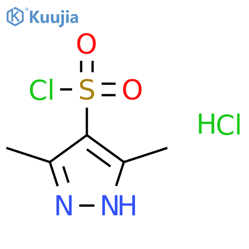 3,5-Dimethyl-1H-pyrazole-4-sulfonyl chloride hydrochloride structure