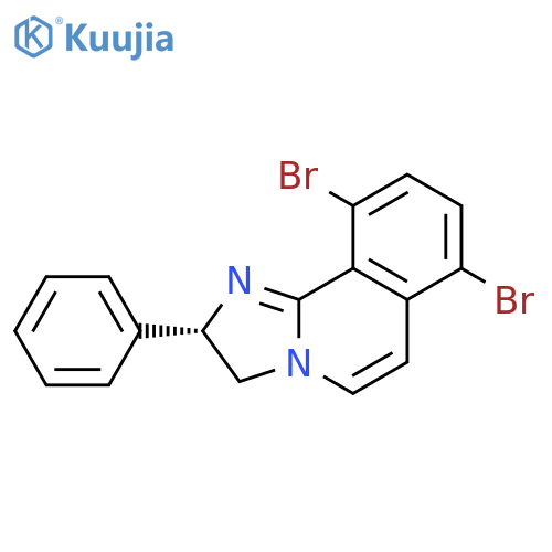 (2S)-7,10-dibromo-2,3-dihydro-2-phenyl-imidazo[2,1-a]isoquinoline structure