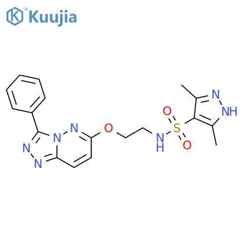 3,5-dimethyl-N-2-({3-phenyl-1,2,4triazolo4,3-bpyridazin-6-yl}oxy)ethyl-1H-pyrazole-4-sulfonamide structure