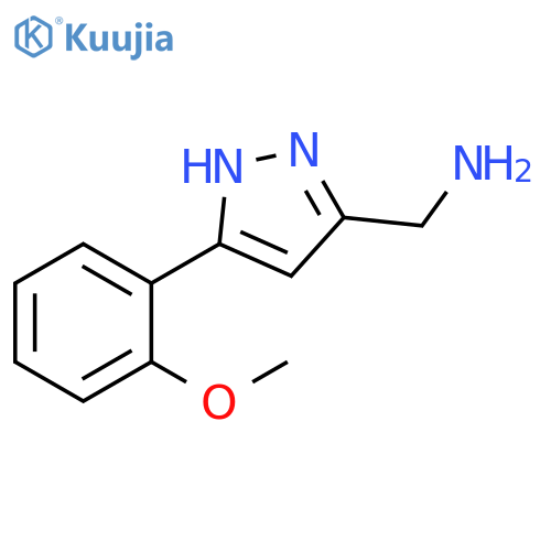 (3-(2-methoxyphenyl)-1H-pyrazol-5-yl)methanamine structure