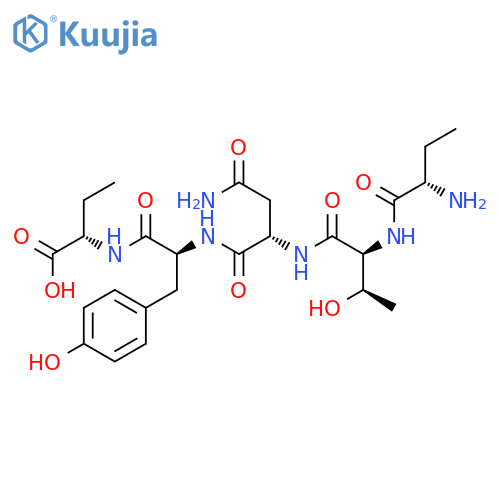 Butanoic acid,L-2-aminobutanoyl-L-threonyl-L-asparaginyl-L-tyrosyl-L-2-amino- (9CI) structure