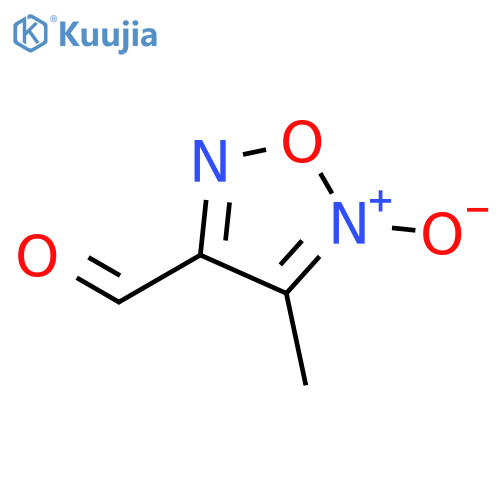 1,2,5-Oxadiazole-3-carboxaldehyde, 4-methyl-, 5-oxide structure