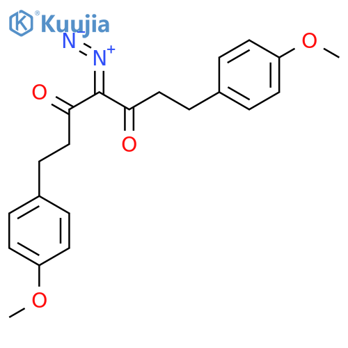 3,5-Heptanedione, 4-diazo-1,7-bis(4-methoxyphenyl)- structure