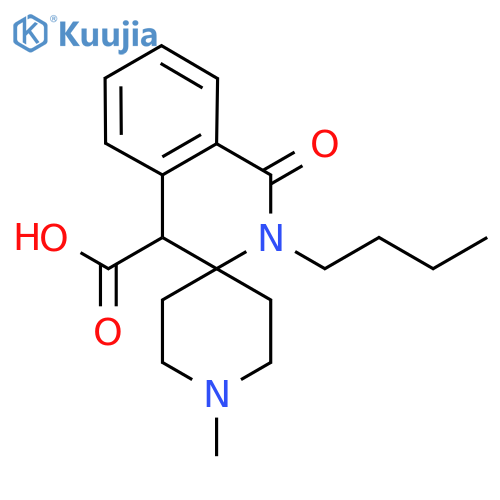 2-Butyl-1'-methyl-1-oxo-1,4-dihydro-2H-spiroisoquinoline-3,4'-piperidine-4-carboxylic acid structure