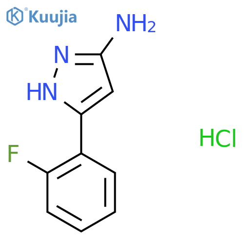 3-(2-Fluorophenyl)-1H-pyrazol-5-amine hydrochloride structure