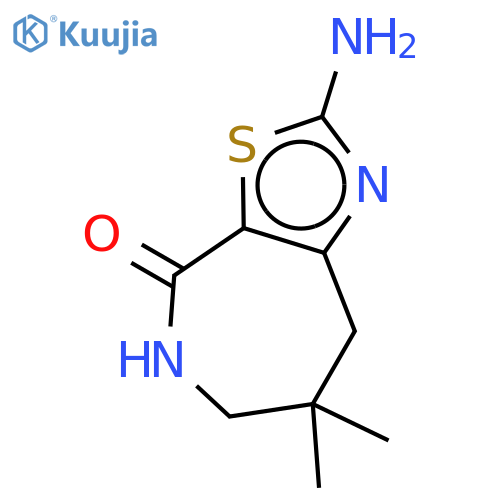 2-Amino-7,7-dimethyl-5,6,7,8-tetrahydro-thiazolo-5,4-cazepin-4-one structure