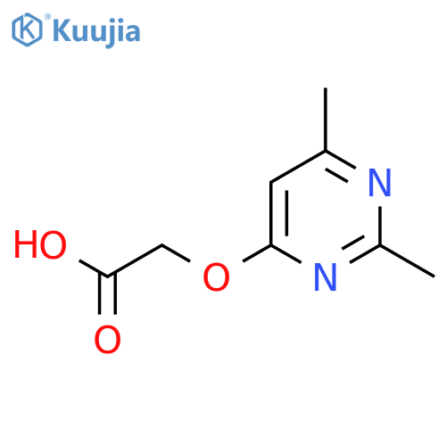 2-(2,6-dimethylpyrimidin-4-yl)oxyacetic acid structure