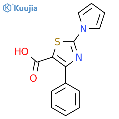 4-Phenyl-2-(1H-pyrrol-1-yl)-1,3-thiazole-5-carboxylic acid structure