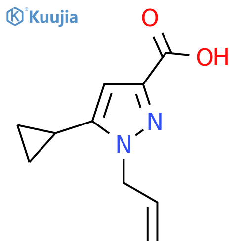 1-Allyl-5-cyclopropyl-1H-pyrazole-3-carboxylic acid structure