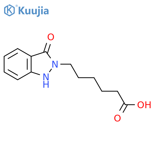 6-(3-oxo-2,3-dihydro-1H-indazol-2-yl)hexanoic acid structure